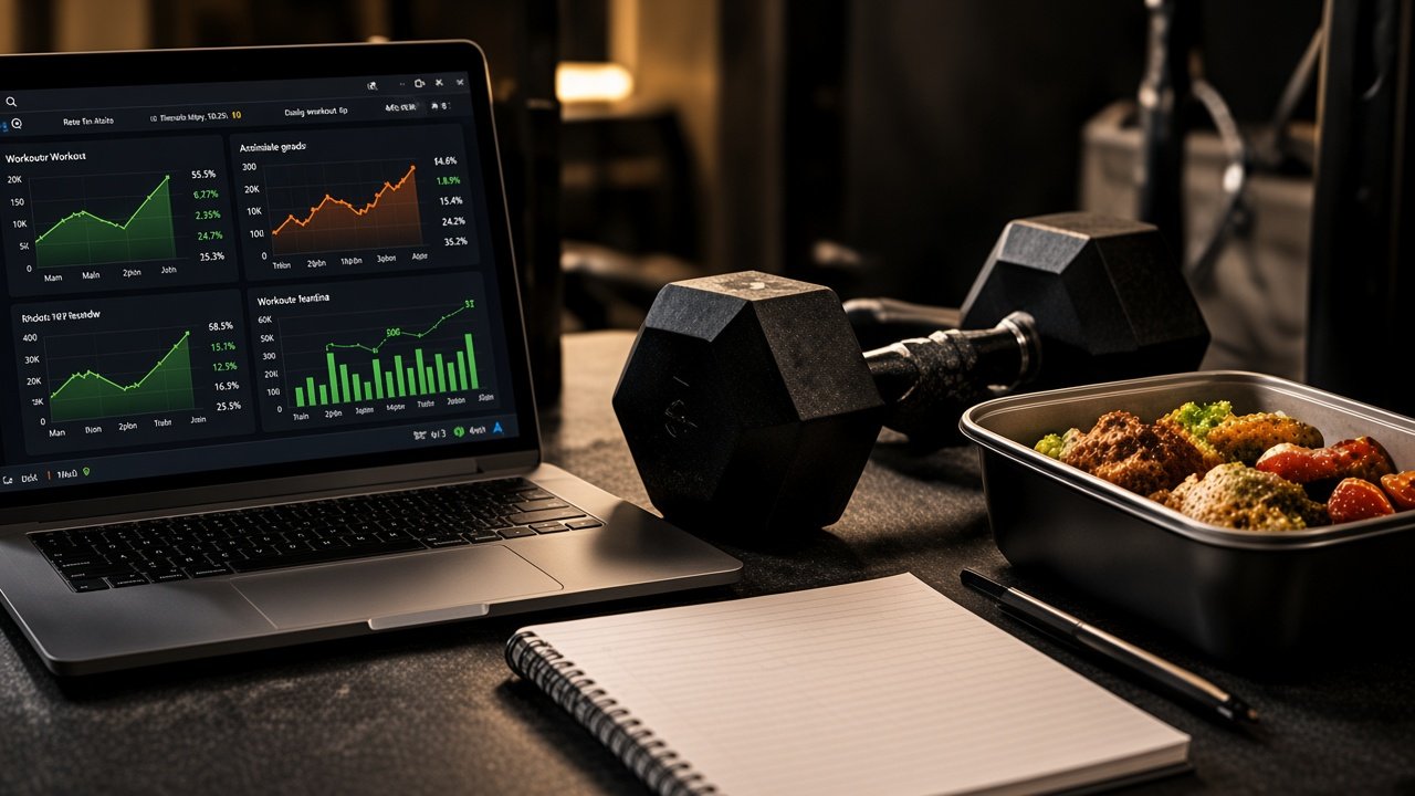 Laptop con progressi e alimentazione bilanciata